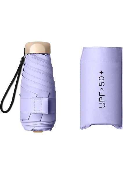 Carrier Elli Kat Uv Korumalı Mini Taşınabilir Şemsiye - Mor (Yurt Dışından)