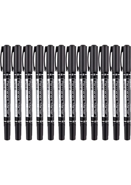 Siyah Mürekkep Stili Renkli Çift Uçlu mm Hızlı Kuruyan Kalıcı Işaret Işaretleme Kalemleri Kumaş Için Metal Si Çizim Için Fineliner (Yurt Dışından) fırsatları