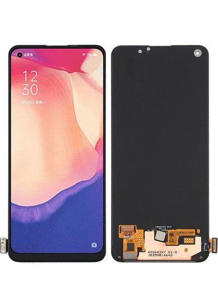 Realme 7 Pro Uyumlu LCD Dokunmatik Ekran Çıtasız Siyah(Tamir Seti Hediyeli)