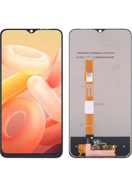 Vivo Y35 Uyumlu LCD Dokunmatik Ekran Çıtasız Siyah