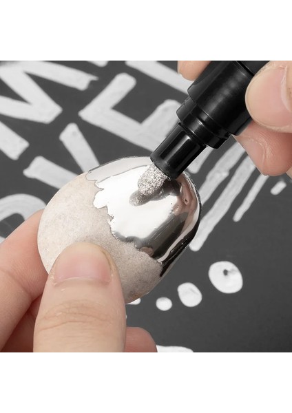 4cps-Mix Işaretleyici Stili Metalik Ayna Gümüş Işaretleme Kalemi Sanat Boya Işaretleyicileri Sıvı Krom Gümüş Kalemler Su Geçirmez Yansıtıcı Metal Etkisi Craftwork Kalem (Yurt Dışından) indirimleri