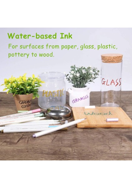 10 Renk Metalik Fırça Işaretleme Kalemleri, Kart Yapımı Için Metalik Kaligrafi Boyama Kalemi, Kaya Boyama, Cam, Metal, Ahşap (Yurt Dışından) fırsatları