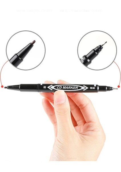 2kırmızı 2mavi 2siyah Stili Et Kalıcı Işaretleme Kalemi Çift Uçlu Ince Nokta Suya Dayanıklı Mürekkep Ince Uç Ham Uç Siyah Mürekkep Güzel Renkli (Yurt Dışından) fırsatları