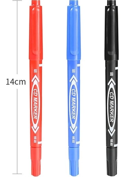 2kırmızı 2mavi 2siyah Stili Et Kalıcı Işaretleme Kalemi Çift Uçlu Ince Nokta Suya Dayanıklı Mürekkep Ince Uç Ham Uç Siyah Mürekkep Güzel Renkli (Yurt Dışından) indirimleri