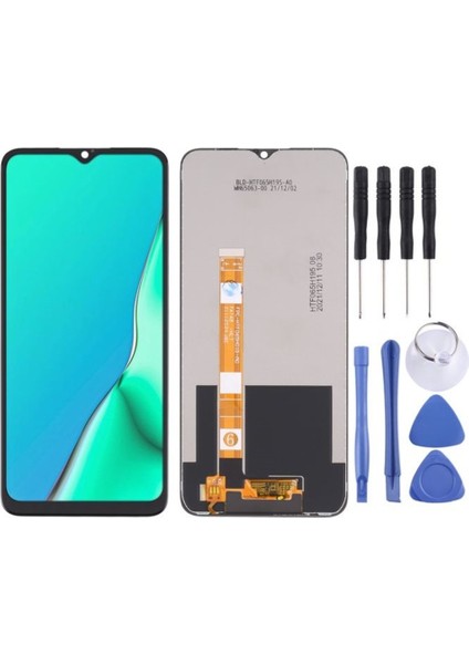 Oppo A31 Uyumlu LCD Dokunmatik Ekran Çıtasız Siyah (CPH2015)(TAMİR Seti Hediyeli)