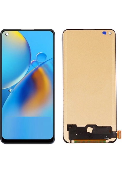 Oppo Reno 5 Lıte Uyumlu LCD Dokunmatik Ekran Çıtasız Siyah (Tft)(Tamir Seti Hediyeli)