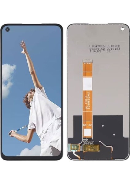 Oppo A72 Uyumlu LCD Dokunmatik Ekran Çıtasız Siyah Servıce(Tamir Seti Hediyeli)