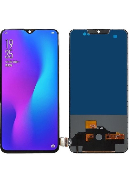 Oppo RX17 Pro Uyumlu LCD Dokunmatik Ekran Çıtasız Siyah ( CPH1877 / PBDM00 )