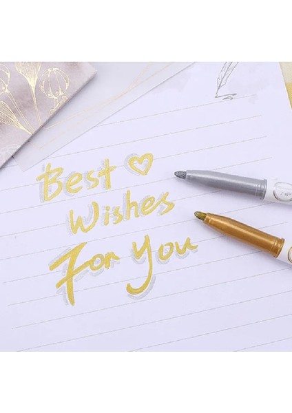 No.1 Tarzı 6 Adet Altın Gümüş Epoksi Reçine Cetvel Kalemi Altın Yaprak Noktalı Kalem Marker Akrilik Boya Öne Çıkanlar Metalik Kalıcı Marker (Yurt Dışından) modelleri