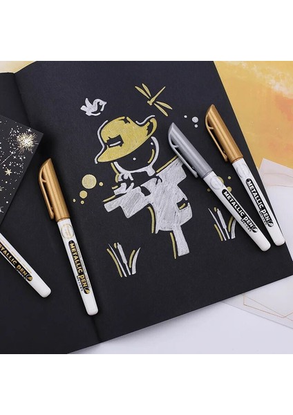 No.1 Tarzı 6 Adet Altın Gümüş Epoksi Reçine Cetvel Kalemi Altın Yaprak Noktalı Kalem Marker Akrilik Boya Öne Çıkanlar Metalik Kalıcı Marker (Yurt Dışından) fırsatları