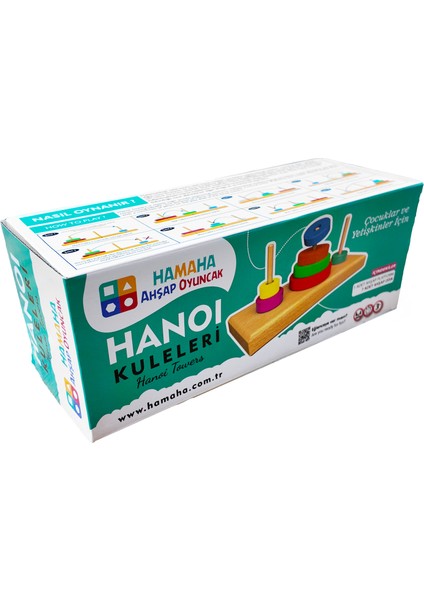 Eğitici Ahşap Oyuncak Ahşap Hanoi Kuleleri