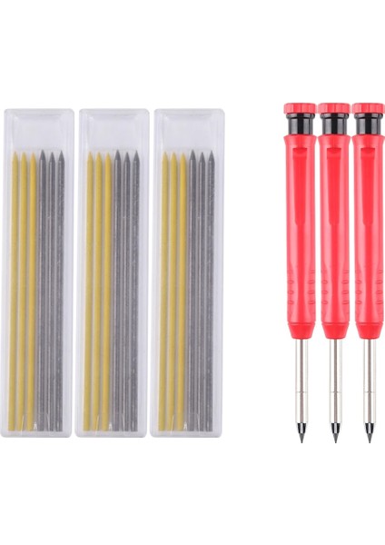 2 Adet Tarzı 18 Dolum Uçlu Olid Marangoz Kalem Seti Dahili Kalemtıraş Derin Delik Mekanik Kalem Marker Işaretleme Aracı (Yurt Dışından) fiyatları