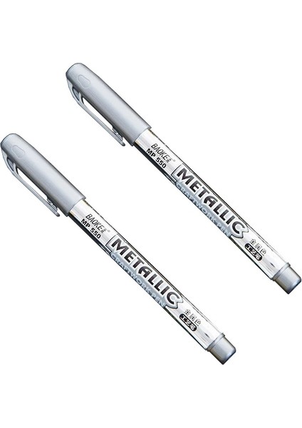 Gümüş 2 Adet Tarzı Altın Gümüş Epoksi Reçine Çizim Kalemi Altın Folyo Nokta Işaretleme Kalemi Akrilik Boya Öne Çıkanlar Metalik Kalıcı Işaretleyici (Yurt Dışından)