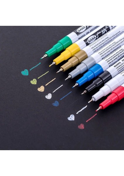 Beyaz Stil 1 Adet Metalik Işaretleyici Seçmek Için 8 Renk Ekstra Ince Nokta Boya Işaretleyici Toksik Olmayan Kalıcı Işaretleyici Kalem Dıy Sanat Marker (Yurt Dışından) fiyatları