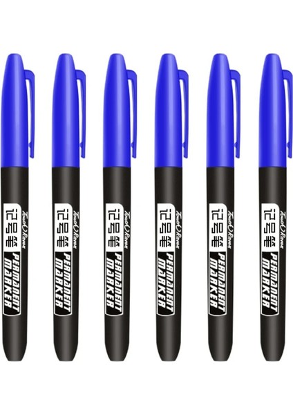 3 Adet Mavi Set Stili Et Kalıcı Işaretleme Kalemi Ince Nokta Suya Dayanıklı Mürekkep Ince Uç Ham Uç Siyah Mavi Kırmızı Mürekkep Ince Renkli Işaretleme Kalemleri (Yurt Dışından)