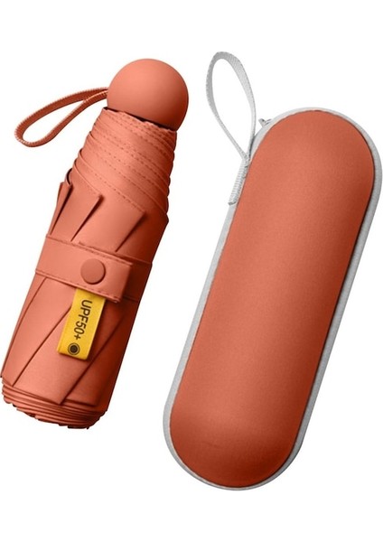 Hss Seyahat Güneşlik Şemsiye Cep Şemsiye Çanta Şemsiye Sağlam-Turuncu (Yurt Dışından) indirimleri