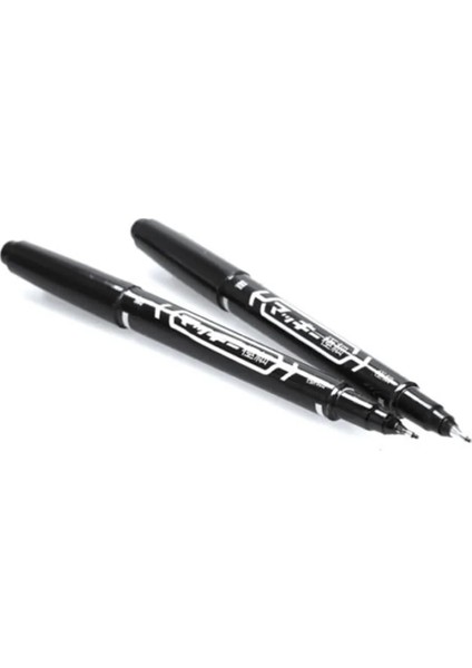 2 Adet Işaretleme Kalemleri Iyi Su Geçirmez Mürekkep Ince Uç Ham Uç Siyah Çift Uçlu Yeni Taşınabilir Güzel Renk Işaretleme Kalemi Sıcak (Yurt Dışından) fırsatları