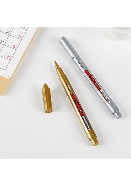 Altın Tarzı Altın Gümüş Renk Işaretleyici Kalem Metalik Kalem Kağıt Etiketi Fotoğraf Albümü Scrapbooking Parti Doğum Günü Süslemeleri (Yurt Dışından) indirimleri