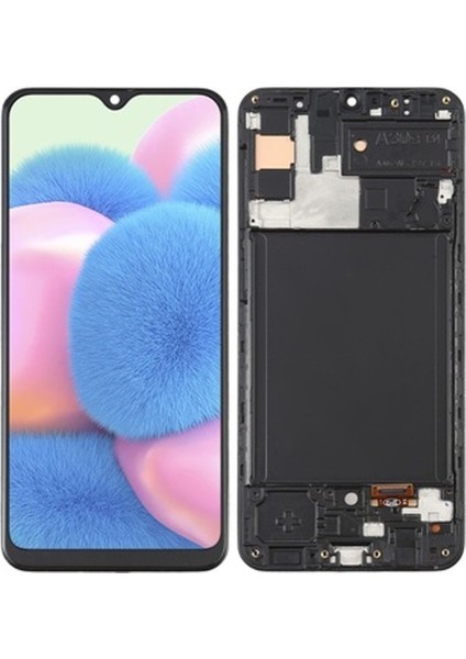Samsung A30S A307 Uyumlu LCD Dokunmatik Ekran OLED Çıtalı Siyah