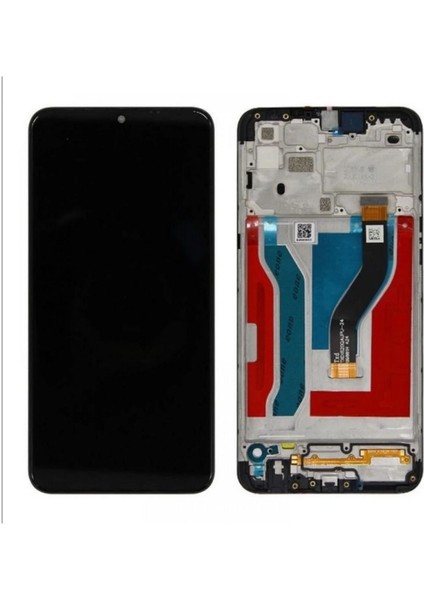 Samsung A10S A107 Uyumlu LCD Dokunmatik Ekran Çıtalı Siyah