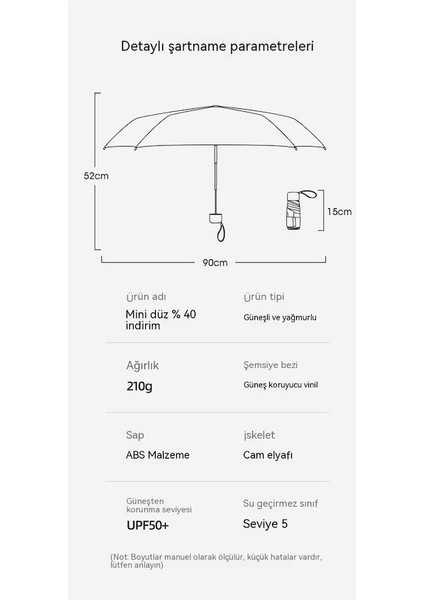 Lbw Kompakt ve Portatif Güneşlik Şemsiye - Nane Yeşili (Yurt Dışından) fiyatları