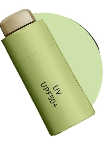 Lbw Mini Taşınabilir Kadın Katlanır Güneş Koruyucu Şemsiye - Açık Yeşil (Yurt Dışından)