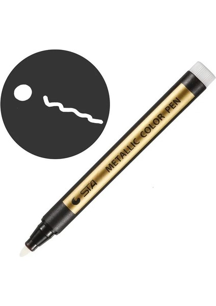 10 Renk Sta Metalik Sanat Işaretleyiciler Fırça Kalem Fineliner CD Seramik Cam Plastool Malzemeleri Için Kalıcı Işaretleyici (Yurt Dışından)