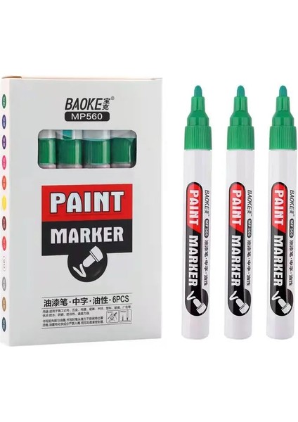1 Adet Yeşil Mürekkep Stili 1 Adet Boya Not Numarası Kaba Beyaz Işaretleyici Endüstriyel Solmayan Su Geçirmez Otomobil Lastik Kalemler Graffiti Sigen (Yurt Dışından)
