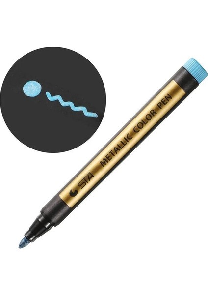 No.3 Tarzı 10 Renk Sta Metalik Sanat Işaretleyiciler Fırça Kalem Fineliner CD Seramik Cam Plastool Malzemeleri Için Kalıcı Işaretleyici (Yurt Dışından)