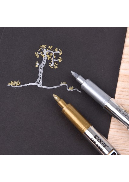 6 Altın Tarzı Dıy Metal Su Geçirmez Kalıcı Boya Marker Kalemler Sharpie Altın ve Gümüş Öğrenci Malzemeleri Craftwork Kalem Sanat Boyama (Yurt Dışından) indirimleri