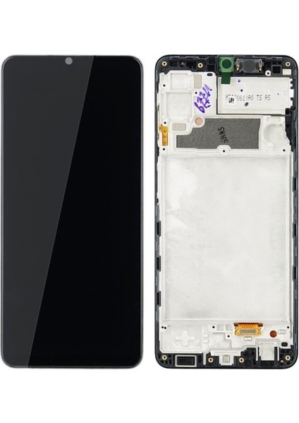 Samsung A22 4g A225 Uyumlu LCD Dokunmatik Ekran Çıtalı Siyah