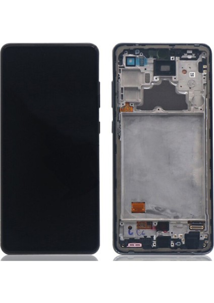Samsung A72 A725 LCD Dokunmatik Ekran Çıtalı Siyah Revize