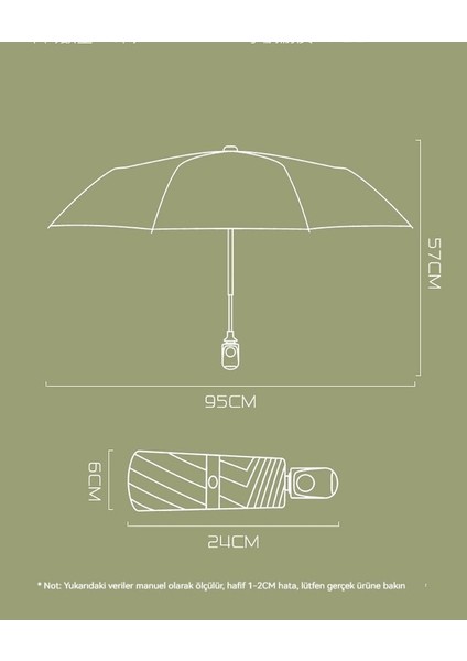 Ww Otomatik Katlanır Taşınabilir Şemsiye-Haki (Yurt Dışından) fiyatları