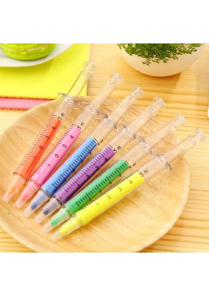 6 Adet Rastgele Renk Stili Sıvı Şırınga Fosforlu Kalem Suluboya Kalem Yenilik Enjeksiyon Kalemleri Kırtasiye K3R (Yurt Dışından) fiyatları