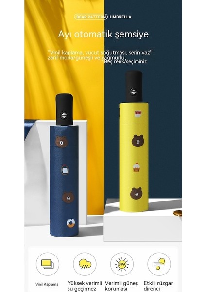 Ww Tam Otomatik Ayı Güneş Kremi Şemsiye-Koyu Mavi (Yurt Dışından) modelleri