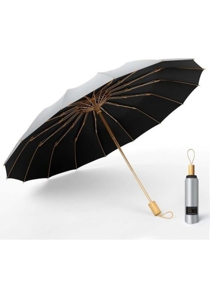 Lucky Stars Güçlü Rüzgara Dayanıklı 3 Katlanır 16K Şemsiye (Yurt Dışından)