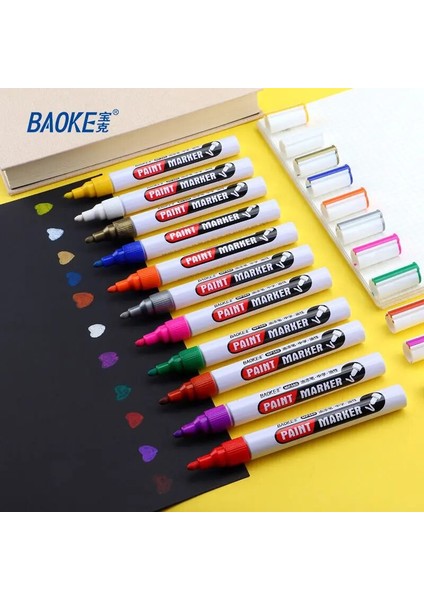 1 Adet Kırmızı Mürekkep Stili 1 Adet Boya Not Numarası Kaba Beyaz Işaretleyici Endüstriyel Solmayan Su Geçirmez Otomobil Lastik Kalemler Graffiti Sigen (Yurt Dışından) modelleri