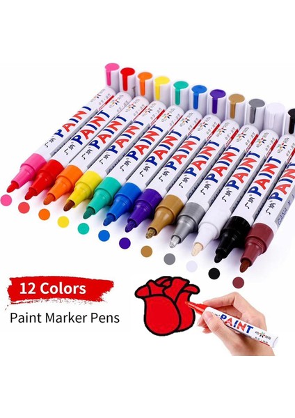 Sarı Stil Su Geçirmez Kauçuk Kalıcı Boya Marker Kalem 15ML Kalıcı Boya Marker Kalem Graffti Yağlı Marker Kalem Kırtasiye Malzemeleri (Yurt Dışından) fırsatları