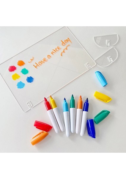 Turuncu Tarzı 6 Renk Pastel Beyaz Tahta Işaretleyici Kalem Sevimli Şeker Renk Fosforlu Kalem Okul Ofis Malzemeleri Kawaii Kırtasiye (Yurt Dışından) fiyatları