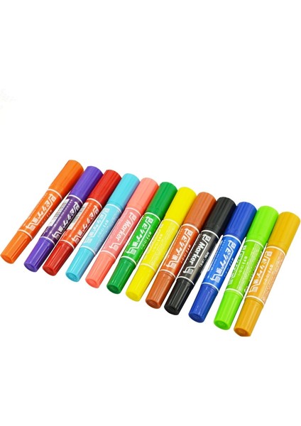 Stili Temizle 12 Renk Su Geçirmez Araba Lastiği Lastik Sırtı CD Metal Kalıcı Boya Marker Graffti Yağlı Marker Macador Caneta Kırtasiye 2021NEW (Yurt Dışından)