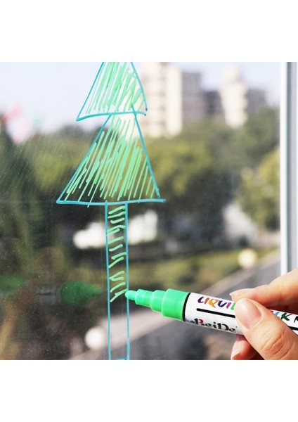 6 mm Mavi Stil 8 Paket Floresan Sıvı Tebeşir Işaretleyici Grafiti Çizim Sanatı Kaynağı Silinebilir Tebeşir Işaretleyici Tozsuz Su Bazlı (Yurt Dışından) modelleri