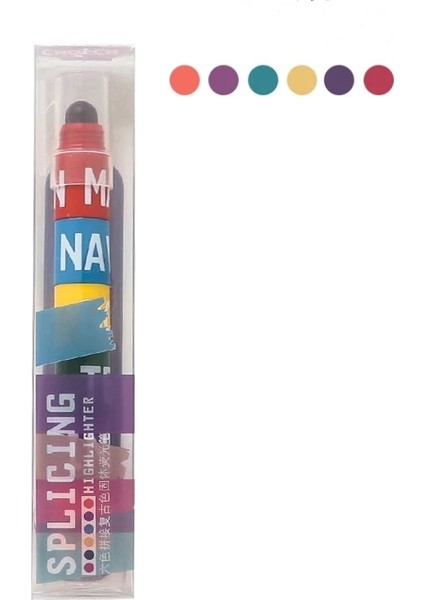 Daha Koyu Stil 6 Renk Ekleme Yüksek Çakmak Işaretleyici Kalemler Boyama Boya Çocuklar Için Renkli Sanat Kawaii Kalem Hediye Okul Kırtasiye Malzemeleri (Yurt Dışından)