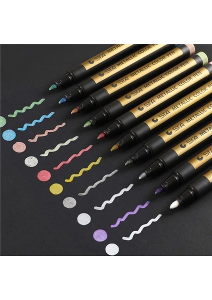 No.5 Tarzı 10 Renk Sta Metalik Sanat Işaretleyiciler Fırça Kalem Fineliner CD Seramik Cam Plastool Malzemeleri Için Kalıcı Işaretleyici (Yurt Dışından) fiyatları