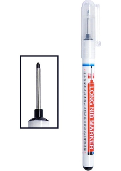 Siyah Stil Uzun Baş Işaretleyiciler Banyo Ağaç Işleme Dekorasyonu Çok Amaçlı Derin Delik Işaretleme Kalemleri Kalem Kırmızısiyahmavi Mürekkep PUO88 (Yurt Dışından)