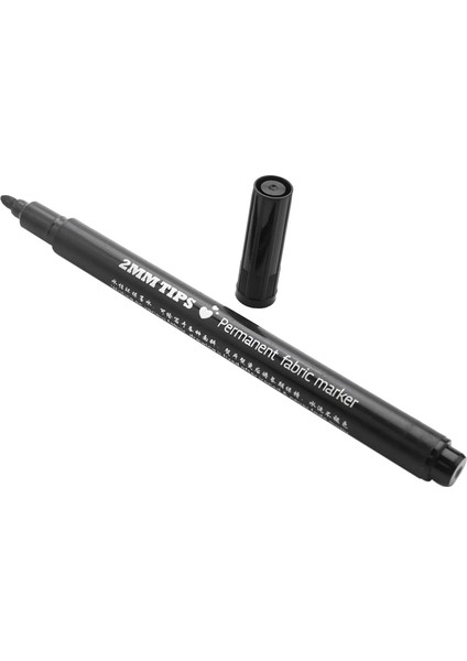 Siyah Stil 2 x Kumaş Işaretleyici Kalemler Dıy Tekstil Giysileri Için Kalıcı Renkler T-Shirt Ayakkabı Siyah (Yurt Dışından) modelleri