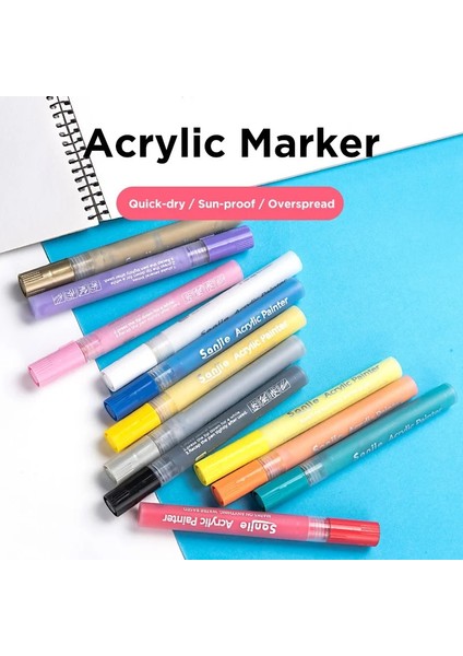 1 Adet Beyaz Stil 1 Adet Kalıcı Işaretleyici Beyaz Siyah Renkli Mürekkep Akrilik Su Geçirmez Kalem Kırtasiye 2mm Yuvarlak Ofis Okul Dıy Bez Taş Çizim (Yurt Dışından) fiyatları