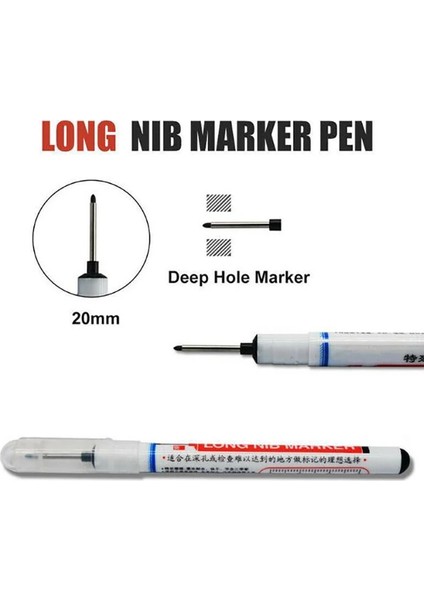 Mavi Stil Sıcak Satış 1 Adet Uzun Kafa Işaretleyiciler Banyo Ağaç Işleme Dekorasyon Çok Amaçlı Derin Delik Işaretleyici Kalemler (Yurt Dışından) fırsatları