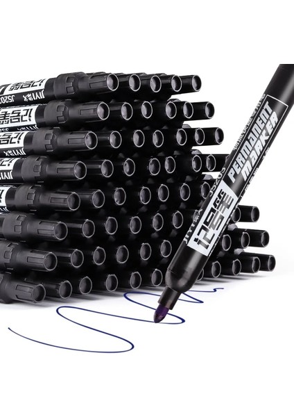 Mavi Stil Işaretleme Kalemi Siyah Çizgi Işaretleme Kalemi Yağlı Kalem Suya Dayanıklı Büyük Başlı Kalem Yağlı Sanat Malzemeleri Boya Işaretleyici Seti (Yurt Dışından)