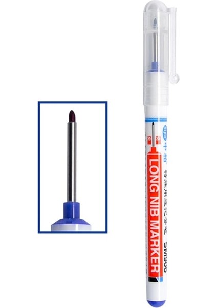 Mavi Stil 20MM Uzun Kafa Marker Kalem Banyo Ağaç Işleme Ev Dekorasyon Için Çok Amaçlı Derin Matkap Delik Işaretleyiciler Kalem Okul Sanat Malzemeleri (Yurt Dışından)
