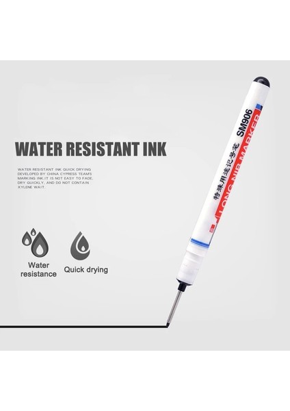 Mavi Stil 20MM Uzun Kafa Marker Kalem Banyo Ağaç Işleme Ev Dekorasyon Için Çok Amaçlı Derin Matkap Delik Işaretleyiciler Kalem Okul Sanat Malzemeleri (Yurt Dışından) modelleri